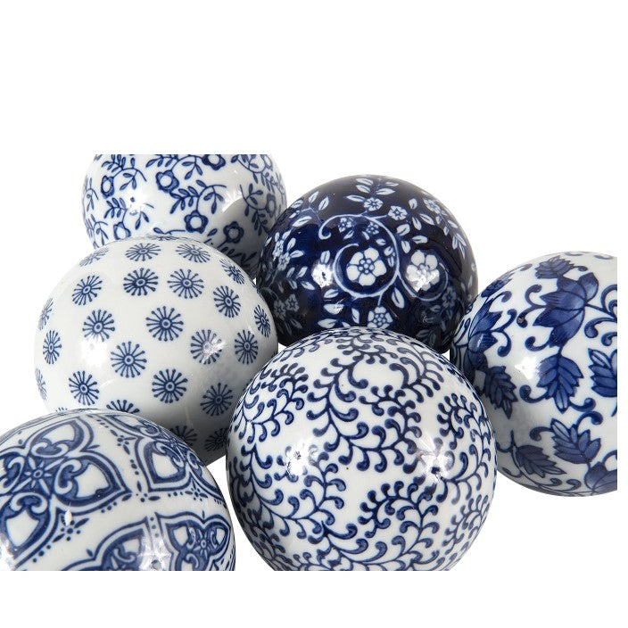 Porcelain Floating Balls - Blue & White