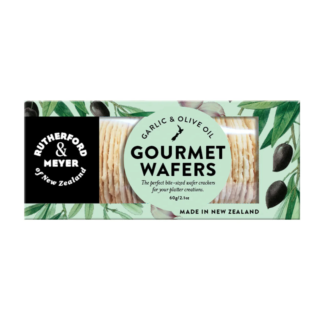 Rutherford & Meyer - Gourmet Wafers – Garlic & Olive Oil