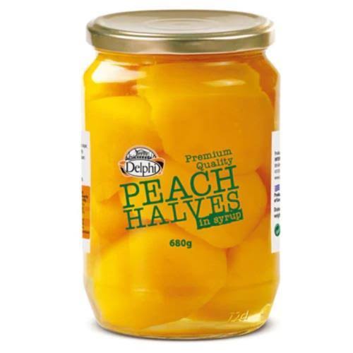 Peach Halves in Syrup 680g - Greek Delphi