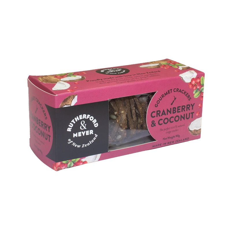 Rutherford & Meyer - Gourmet Crackers – Cranberry & Coconut (90g)