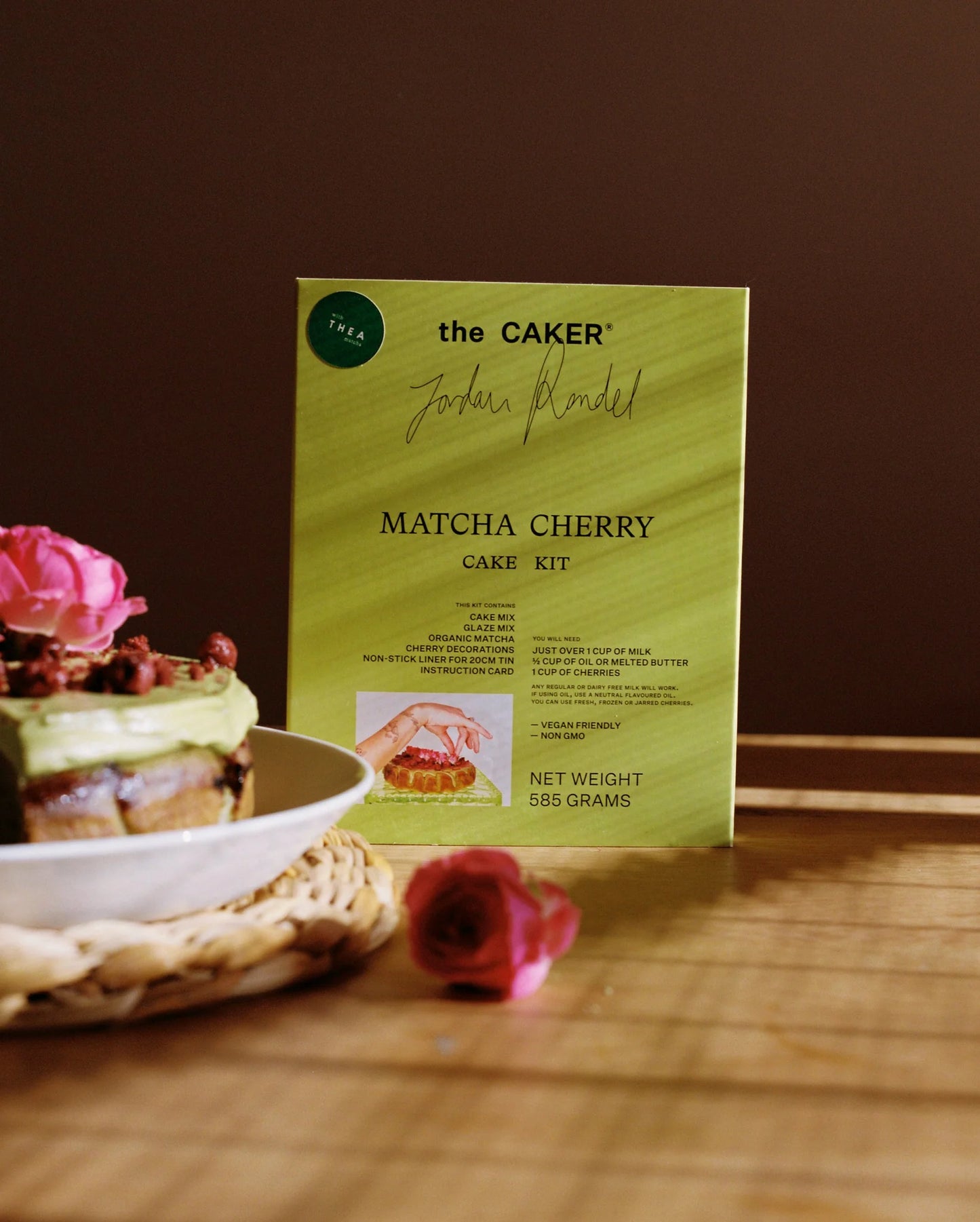 The Caker - Matcha Cherry Cake Kit with Thea