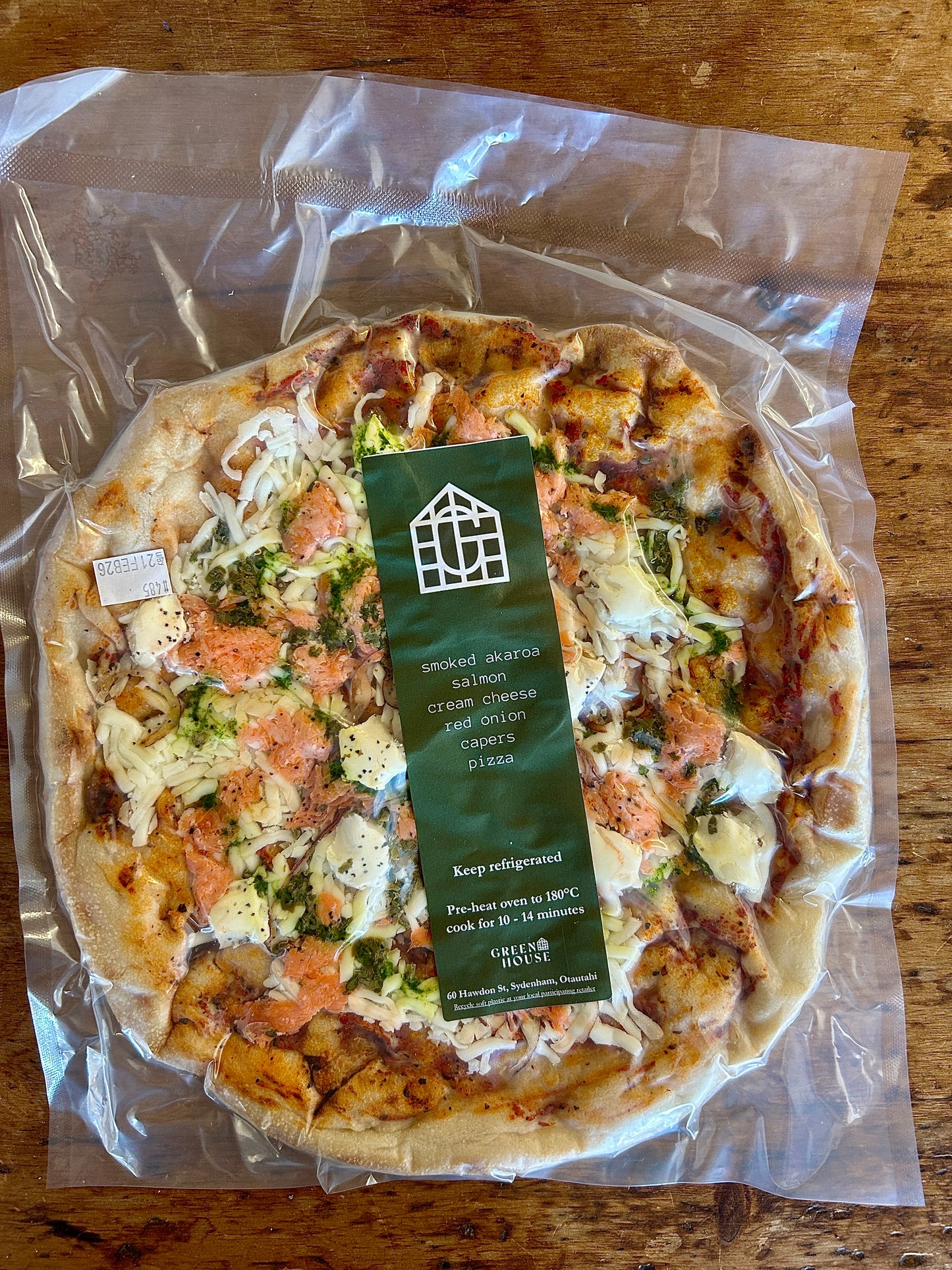 Greenhouse Pizza - Smoked Akaroa Salmon Pizza
