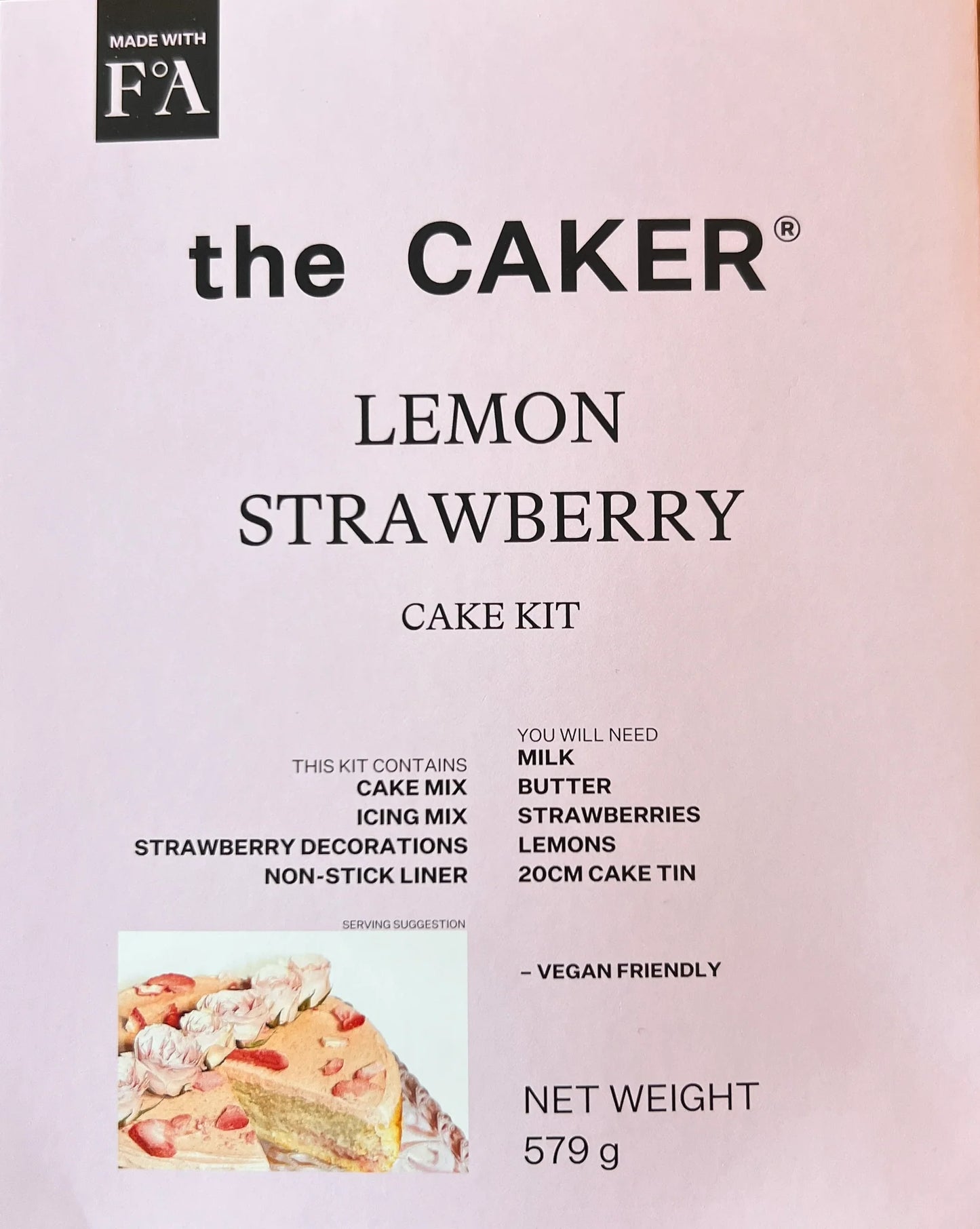 The Caker - Lemon Strawberry Cake Kit
