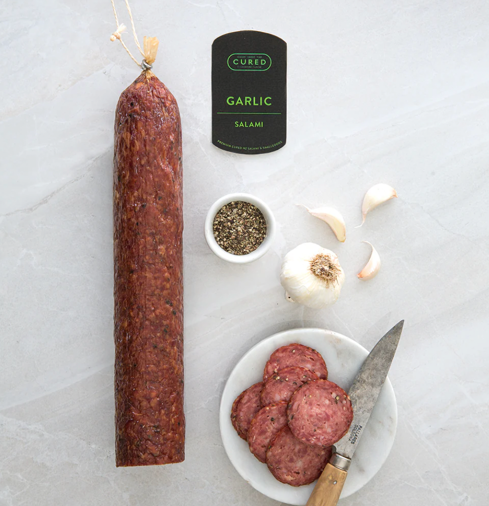 Cured- Garlic Salami