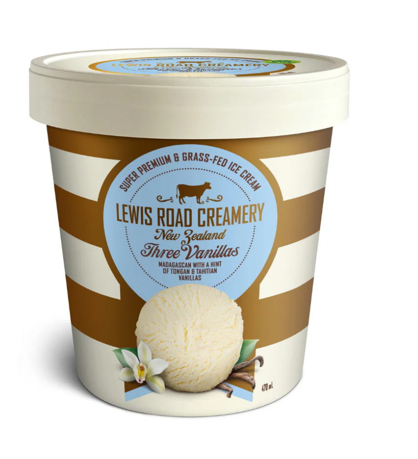 Lewis Road- Three Vanillas Ice Cream - 470ml