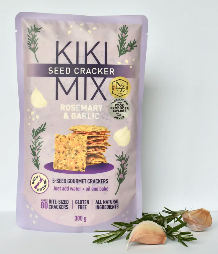 KiKi Seed Cracker Mix - Rosemary & Garlic (300g)