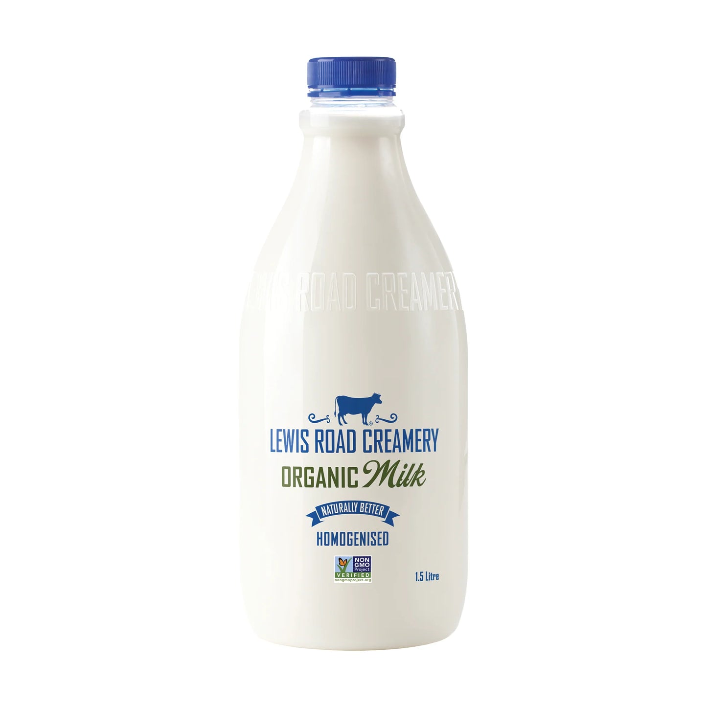 Lewis Road- Organic Milk, Dark Blue - 1.5 litre