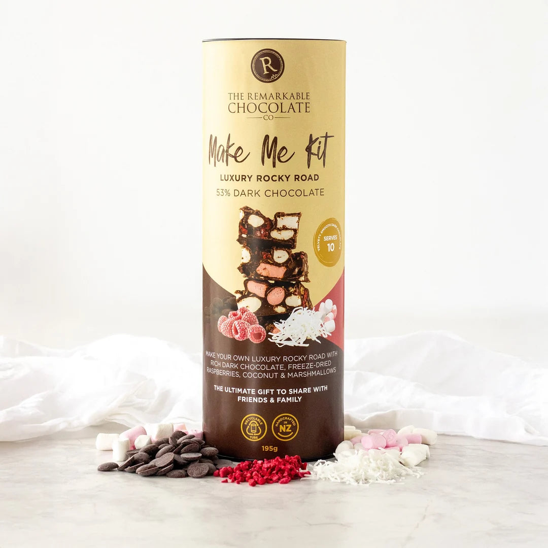 Remarkable Chocolate -  53% Dark Raspberry Rocky Road | Make Me Kit