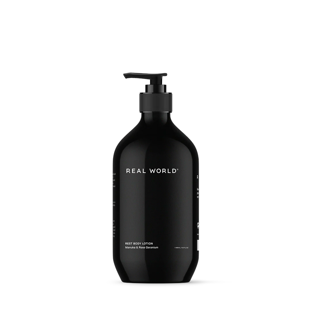 Real World - Mānuka & Rose Geranium BODY LOTION (400ml)