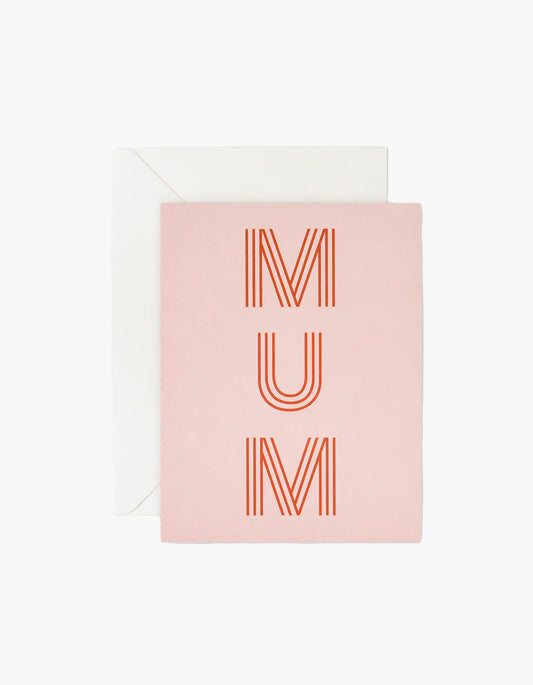 Lettuce | Card | Mum Stripe Letters
