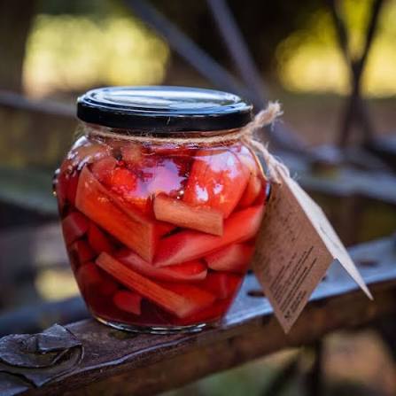 Rhubarb in Rosé