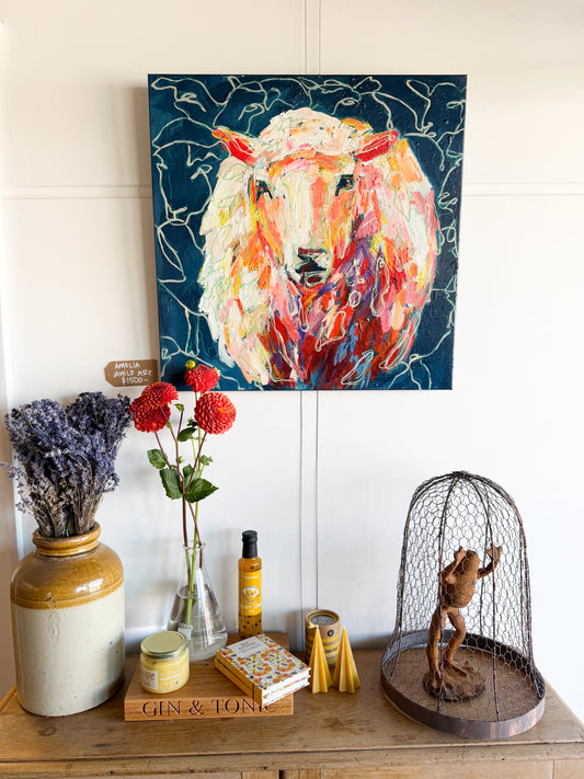 Amelia Guild  - "Sheepish" Original Painting