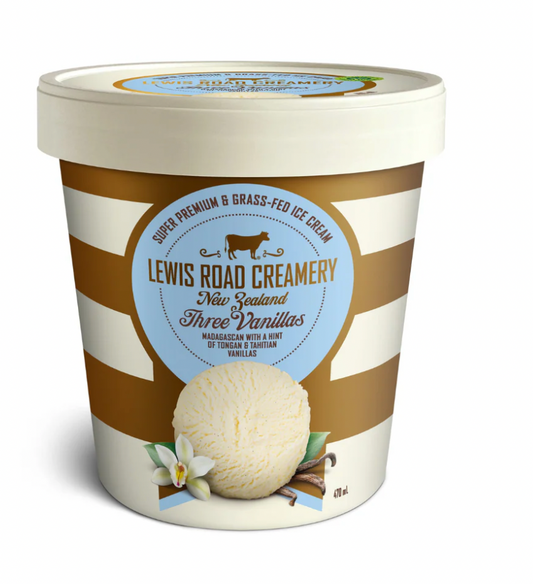 Lewis Road- Three Vanillas Ice Cream - 470ml