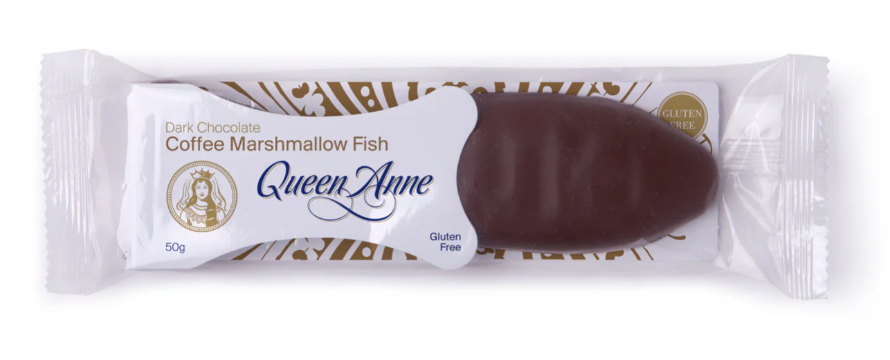 Queen Anne Chocolate -  Dark Chocolate Coffee Marshmallow Fish