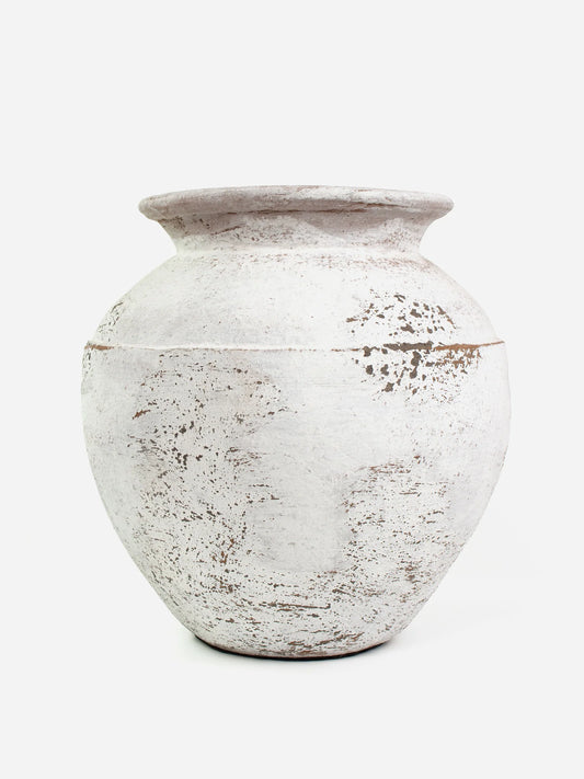 Lombok Pot Sophia White Washed (Medium) 40x40x45cm