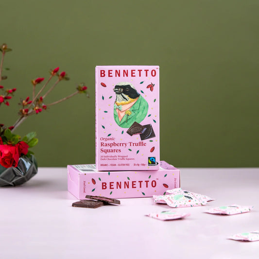 Bennetto- Raspberry Truffle Filled Squares